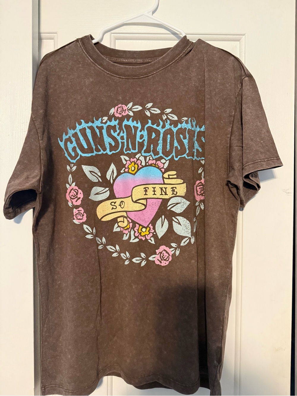 Guns-n- Roses Brown Graphic Short Sleeve Tee
